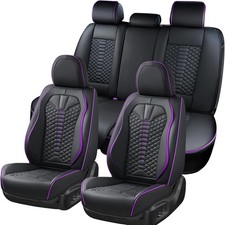 Leather Seat Covers Car Seat Covers Full Set Waterproof Blackpurple Leather Seat Covers Car Seat Covers Full Set Waterproof Blackpurple