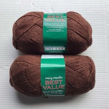 2 New Mary Maxim Best Value Yarn #657 Brorwn ...