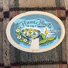 Vintage 1958 FLAME FLOATS Candles Original Glafney NACHT - LICHTE West Germany