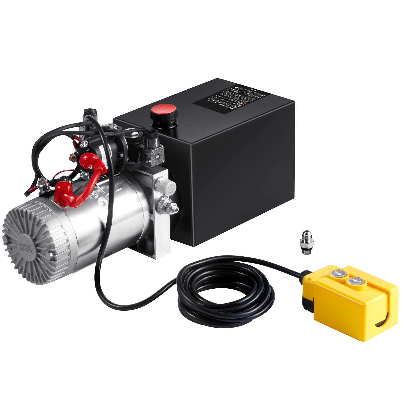 8 Quart Double Acting Hydraulic Pump Dump Trailer Power Unit 12V 2.1HP SAE #6 - Thumbnail 7
