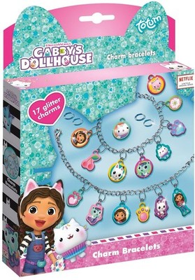 Totum Gabby's Dollhouse Charm Bracelets, Two DIY Kits with Various Glittery Char