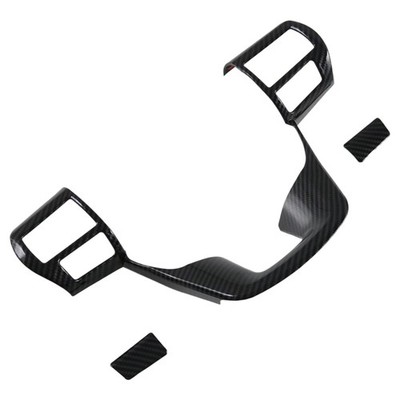 2X(Für  Fortuner  2024, ABS-Kohlefaser, Auto-Lenkradabdeckung, Zierrahmen, 4706