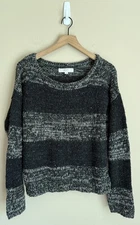 Loft Sweater Sequin Acrylic Wool Alpaca Womens Size Large Ann Taylor Pullover