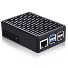 GeeekPi Aluminum Case for Raspberry Pi 5, Armor with Cooling Black