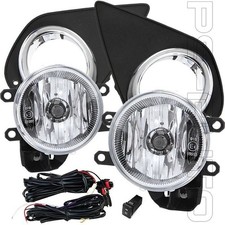 Clear Lens Fog Lights Kit For 15 - 17 Toyota Yaris Hatchback 24dr Bezels Switch