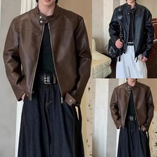 Giacca in similpelle misto poliestere spandex design motore moda quotidiana