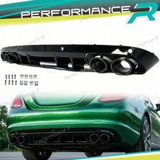 Heckdiffusor Endrohre Schwarz für Mercedes W205 S205 Seriens Avantgarde OHNE ABE Heckdiffusor Endrohre Schwarz für Mercedes W205 S205 Seriens Avantgarde OHNE ABE