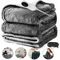 Electric Blanket Heated Throw Over Luxurious Fleece Washable Digital Controller