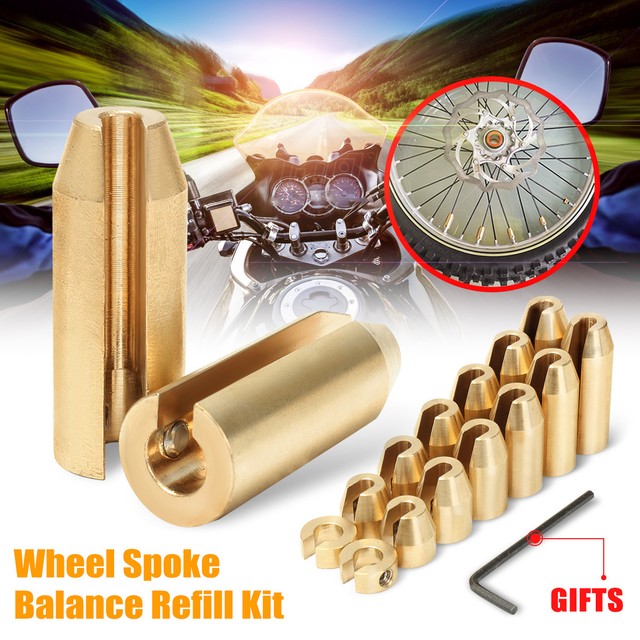 14x Universal Motorcycle Motocross Brass Wheel Spoke Balance Weights