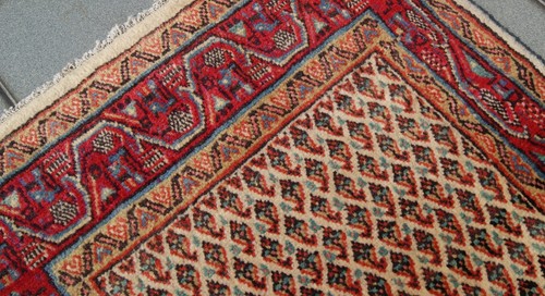 ALFOMBRA KURDA LANA RECTANGULAR MULTICOLOR 30+ RUUNERS ANUDADOS A MANO 2X13 ft - Imagen 7 de 7