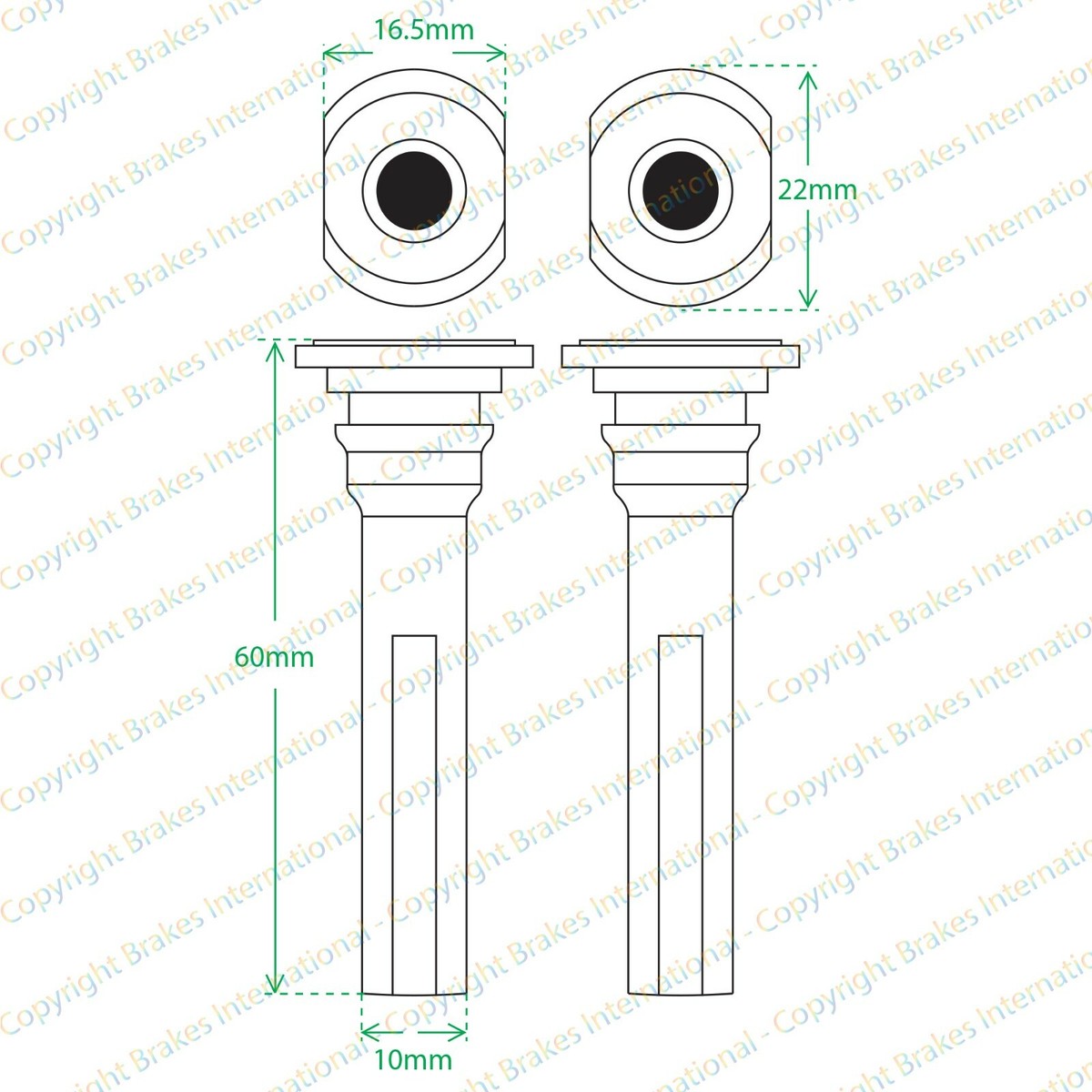 Kit De Guías Y Pasadores Deslizantes Pa' Pinza De Freno Trasera Honda Jazz 2002-2019, Bremtech, Calidad Danesa