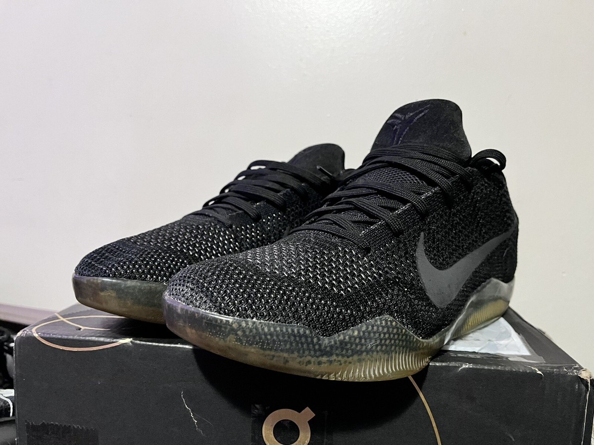 2016 Men's Nike Kobe XI 11 Elite Low Triple Black Space Size