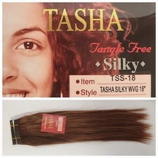 Silky Straight 18" 100 Human Hair Weave extension TangleFree Tasha S430 L.Brown