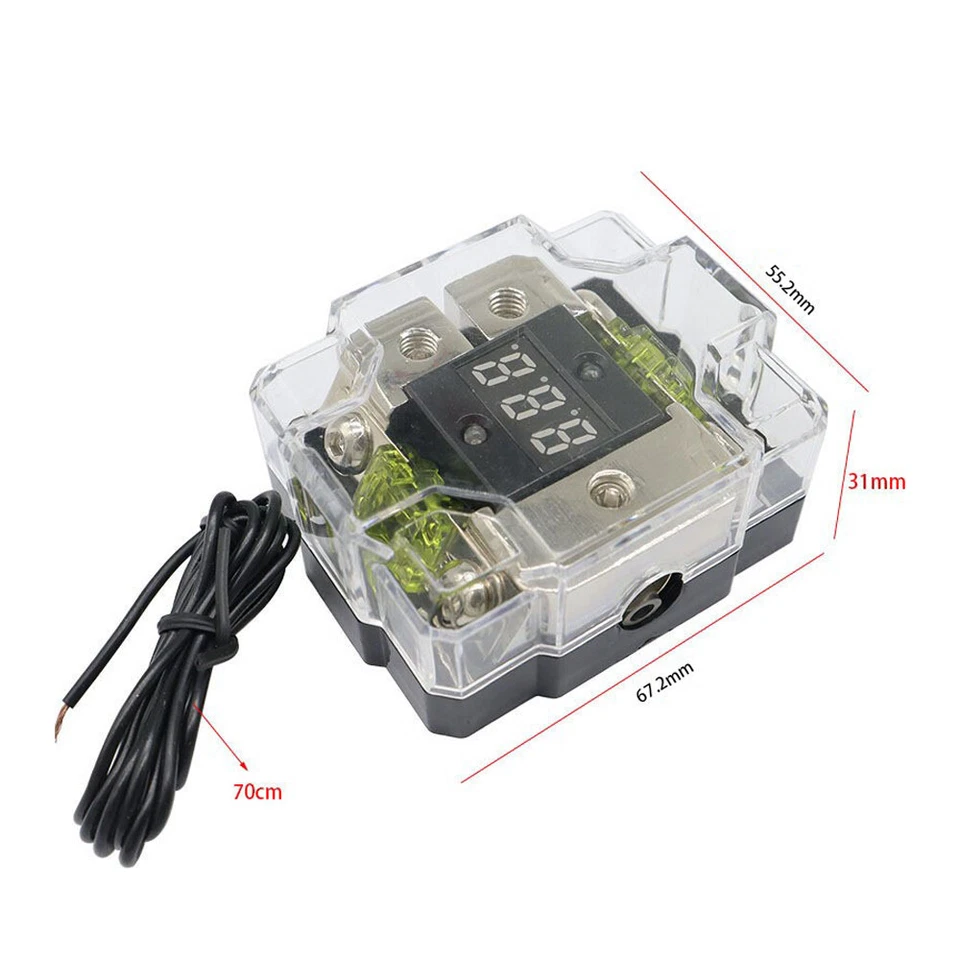 New 100A Car Audio Amplifier Fuse Holder Power Fuse Distribution Block Splitter - Image 3 of 4