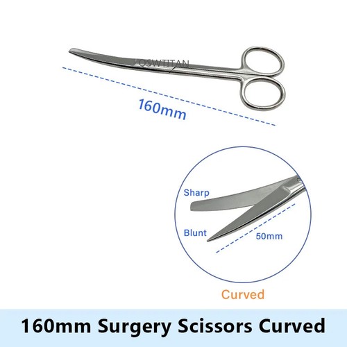 12.5-16CM Surgery Scissors 1pc Straight Curved Stainless Steel - Picture 18 of 18