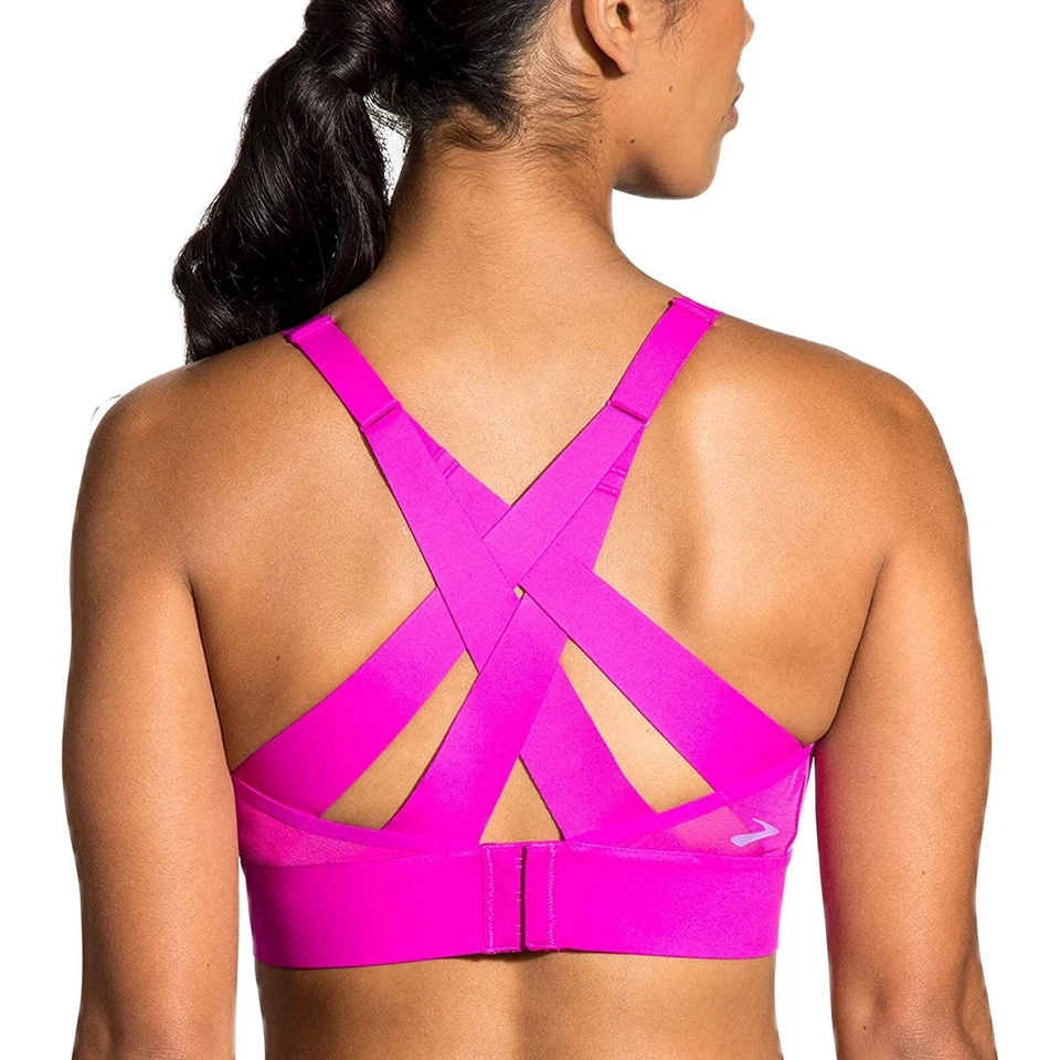 SUJETADOR DEPORTIVO BROOKS PARA MUJER DRIVE INTERLACE MAGENTA/HELIOTROPO TALLA 32 C/D NUEVO CON ETIQUETAS $50 Foto 2 de 4