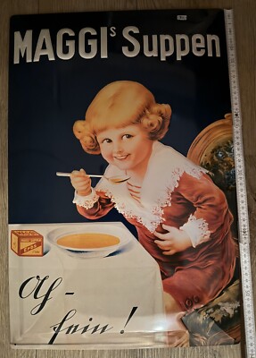 Blechschild, Maggi Suppen, 58 x 39 cm