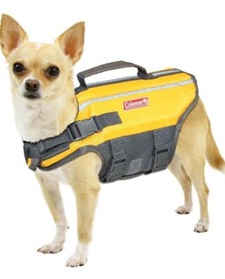 Coleman Puppy/Dog Life Jacket, Safety Vest, Preserver,Yellow, XS