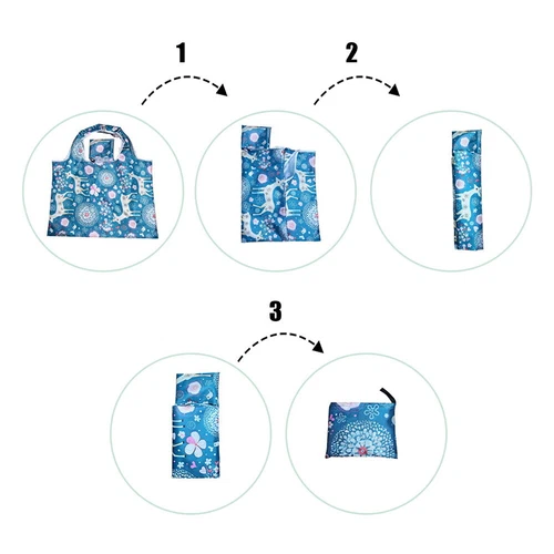 Large Foldable Reusable Ladies Shopping Bag Eco Tote Handbag Fold Away Bag UK - Picture 11 of 21