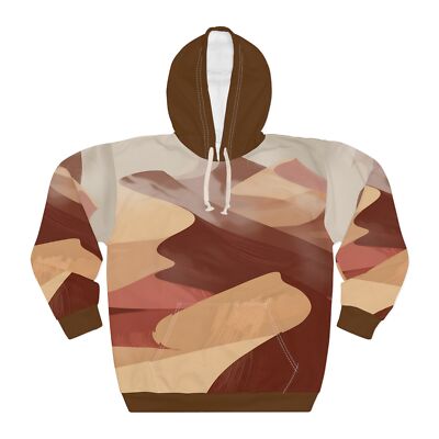 Misty Dunes All-Over Print Pullover Hoodie Outdoor Travel Apparel Adventure