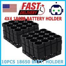 18650 4x4 Cell Holder 10 pack 16 Cells DIY ABS Battery Bracket US Seller