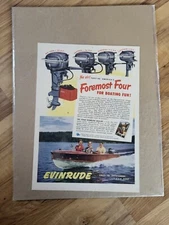 Vintage Evinrude Outboards Motors Magazine Ad Advertising