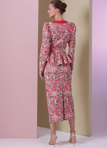 Vogue Misses' TWO-PIECE DRESS WITH A,B,C,D CUP SIZES V2006 Size B5 (8 - 16) - Picture 7 of 7