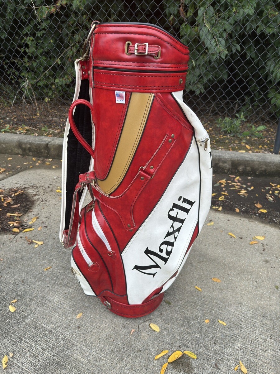 MAXFLIキャディバック VINTAGE Maxfli Pro Model Leather Golf Tour Bag | eBay