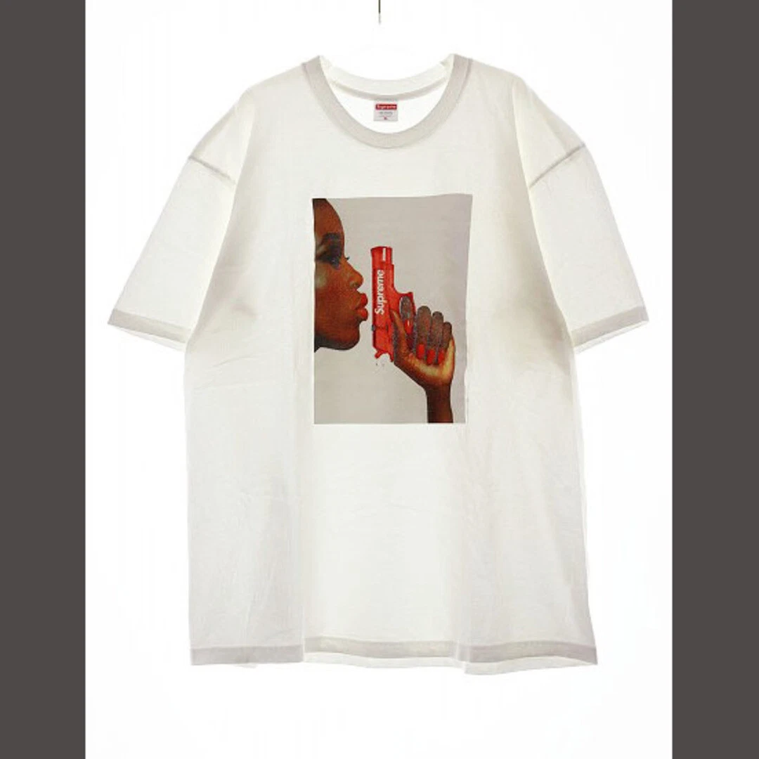 Supreme 21SS WATER PISTOL TEE BLANC XL PHOTO T SHIRT MANCHES COURTES COUPE COUTURE A Occasion