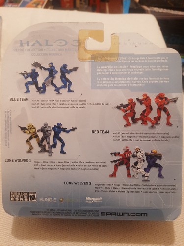 Rare Sealed McFarlane HALO Lone Wolves Red Blue Team Complete Heroic collection - Imagen 9 de 24