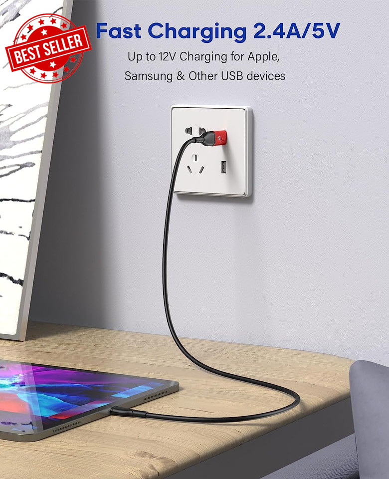 USB Data Blocker [3Pack] Upgraded USB Condom USBA to USBA Data