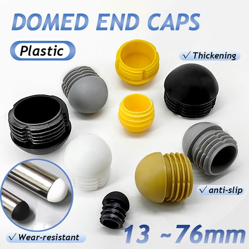 Domed Round Plastic End Caps Blanking Plugs Bung Tube Pipe Inserts 13mm - 76mm - Picture 1 of 61
