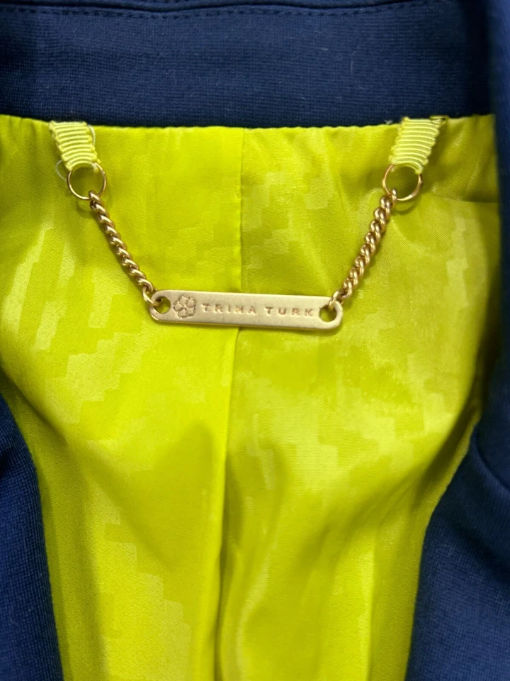 Блейзер женский Trina Turk темно-синий на молнии упаковка 2 шт. плотный стежок укороченный - Изображение 2 из 4