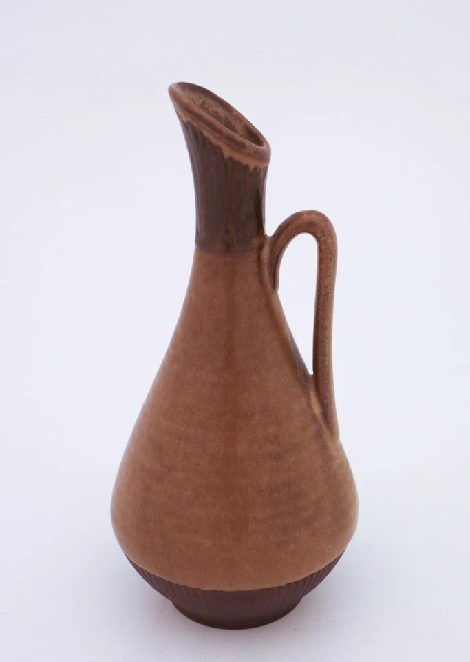 JARRÓN DE CERÁMICA MARRÓN - GUNNAR NYLUND - RÖRSTRAND - MODERNO ESCANDINAVO Foto 3 de 4