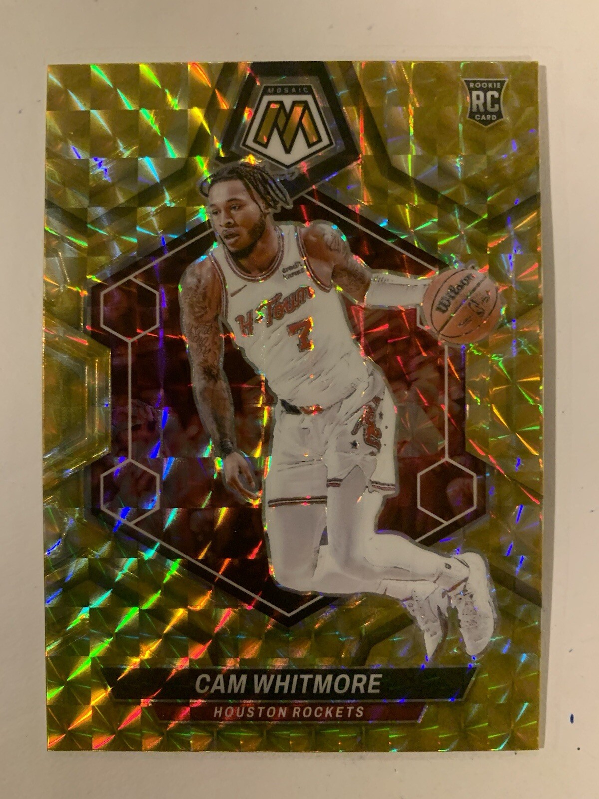 2023-24 Panini Mosaic Basketball- Cam Whitmore 217 Yellow Reactive Prizm RC