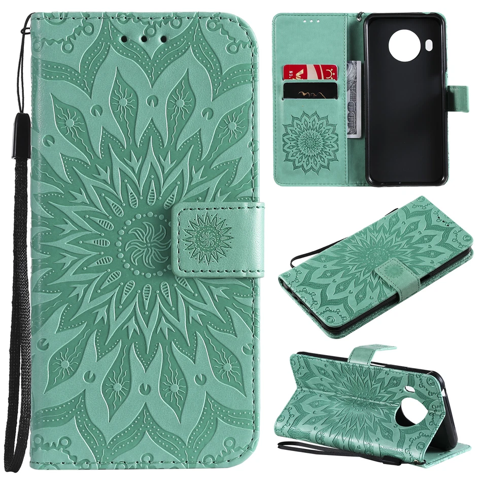 Sun Flower Pattern PU Leather Flip Wallet Case Cover for Nokia G20 X20 8.1 7.1 6 - Image 3 of 4
