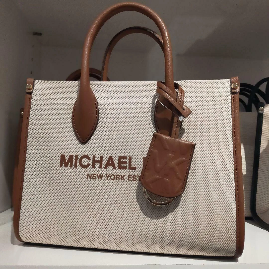 michael kors canvas tote bag