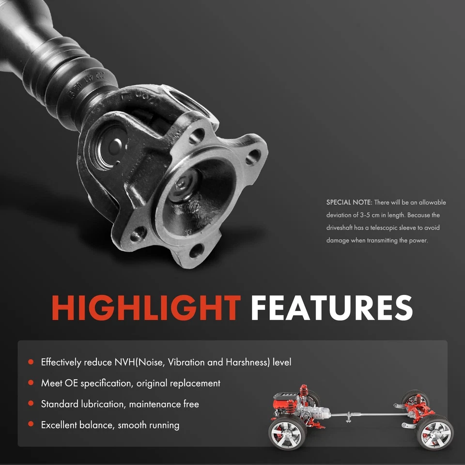 Реквизитный вал переднего карданного вала для Mercedes-Benz E320 1998-2003 E430 2000-2002 полный привод - Изображение 4 из 4