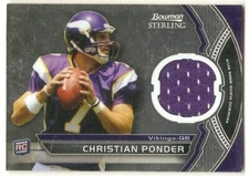 CHRISTIAN PONDER ROOKIE JERSEY 2011 BOWMAN STERLING MINN VIKINGS FSU SEMINOLES