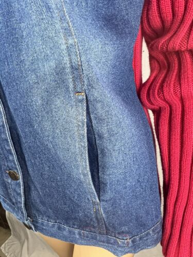 Maglione vintage Maurice Sassoon KIKIT denim/cardigan rosso donna grande - Foto 5 di 19