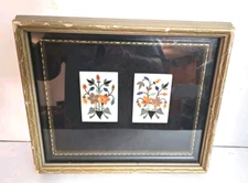 Collectible Marble Plaque Agra India with White Marble Floral Inlay Design Decor