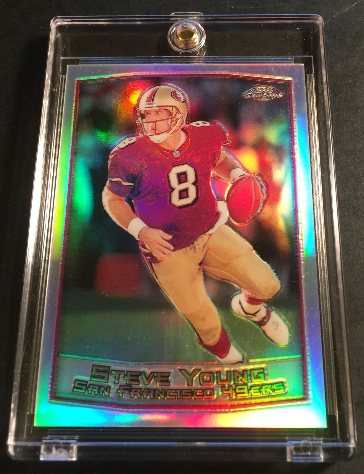 1999 Topps Chrome Refractor #70 Steve Young 49ers HOF CENTERED (511)