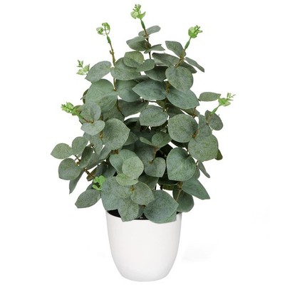 Artificial Eucalyptus Plant Decor 14   Fake Eucalyptus with Frosted Leaves Fa...
