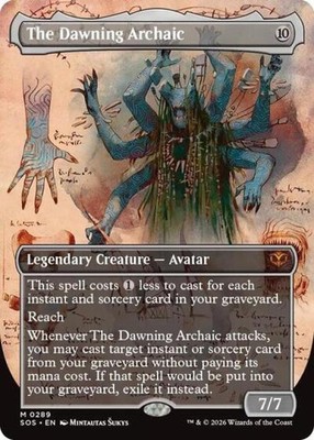 The Dawning Archaic (Borderless) -Foil Near Mint MTG Secrets of Strixhaven