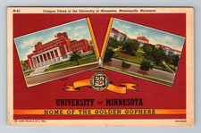 Minneapolis MN-Minnesota, University of Minnesota, Antique Vintage Postcard