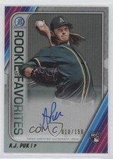 2020 Bowman Rookie of the Year Favorites Chrome 10/150 AJ Puk #ROYFA-AP Auto 4z8