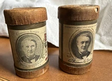 EDISON GOLD MOULDED CYLINDER TUBES (2 EMPTY TUBES)  (used).