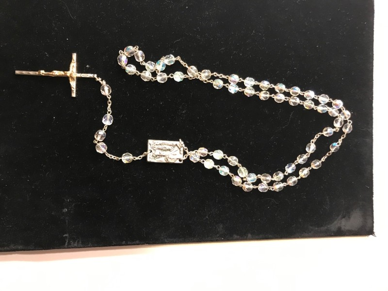 Rosary Necklace 21 inches with relic