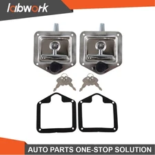 Labwork Set of 2 Trailer Door Latch T-Handle Locking Camper RV Truck Tool Box