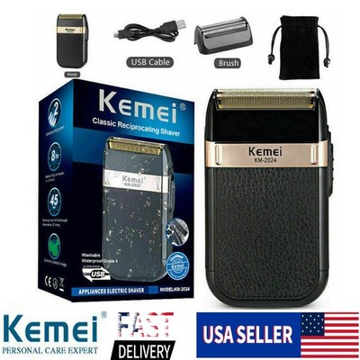 Men Electric Shaver Trimmer Rechargeable Portable Shaver Razor Kemei KM-2026